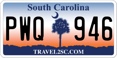 SC license plate PWQ946