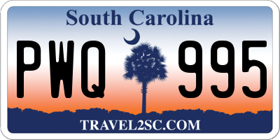 SC license plate PWQ995