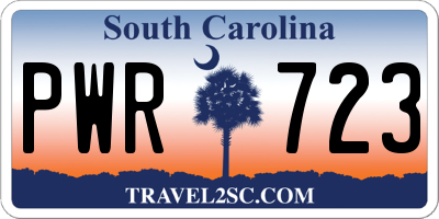 SC license plate PWR723