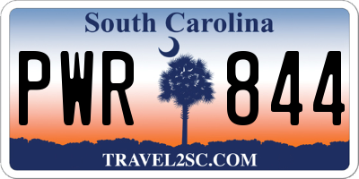 SC license plate PWR844