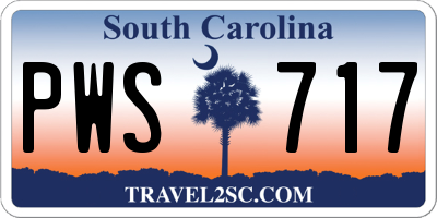 SC license plate PWS717