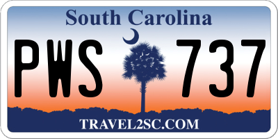SC license plate PWS737