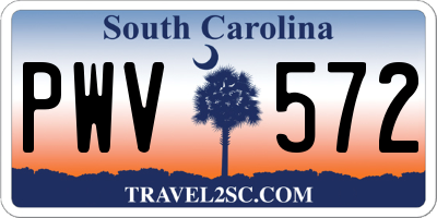 SC license plate PWV572