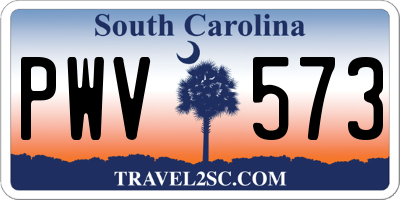 SC license plate PWV573