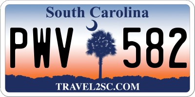 SC license plate PWV582