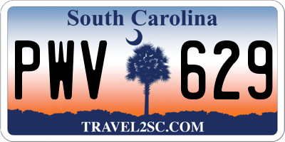 SC license plate PWV629
