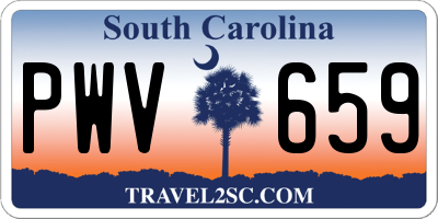 SC license plate PWV659