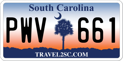 SC license plate PWV661
