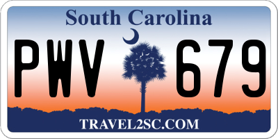SC license plate PWV679