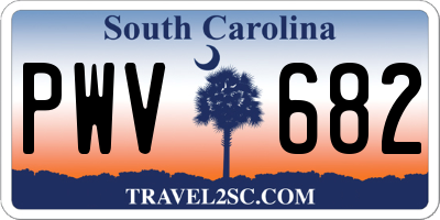 SC license plate PWV682