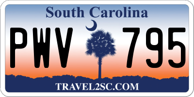SC license plate PWV795