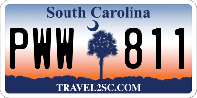 SC license plate PWW811