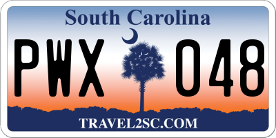 SC license plate PWX048