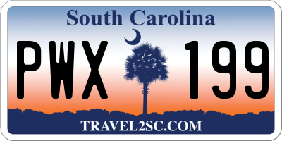 SC license plate PWX199