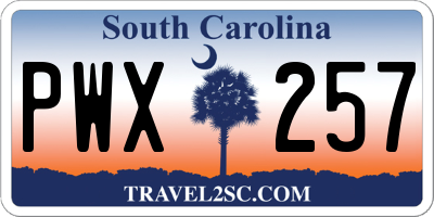 SC license plate PWX257