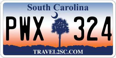 SC license plate PWX324