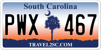 SC license plate PWX467