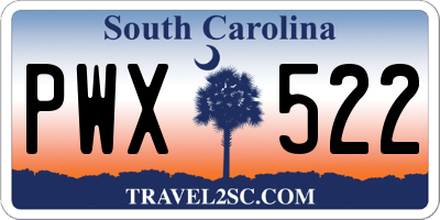 SC license plate PWX522