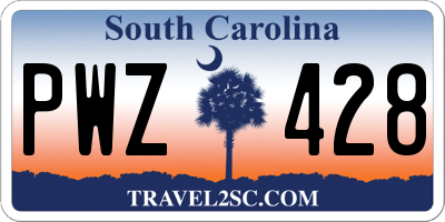 SC license plate PWZ428