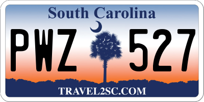 SC license plate PWZ527