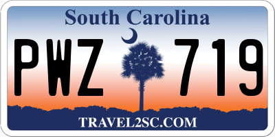 SC license plate PWZ719