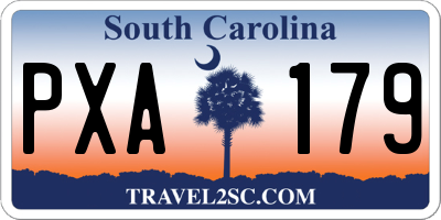 SC license plate PXA179