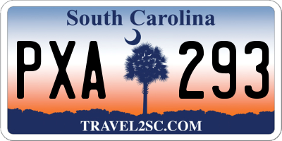 SC license plate PXA293