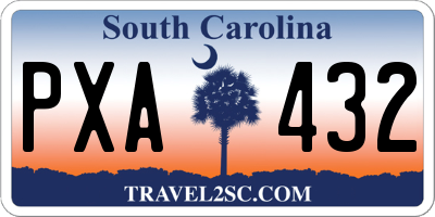 SC license plate PXA432