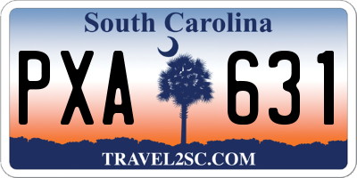 SC license plate PXA631