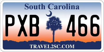 SC license plate PXB466