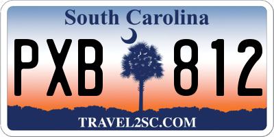 SC license plate PXB812