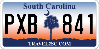 SC license plate PXB841