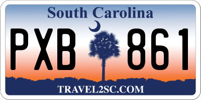SC license plate PXB861