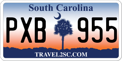 SC license plate PXB955
