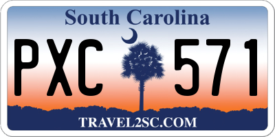 SC license plate PXC571