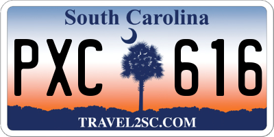 SC license plate PXC616