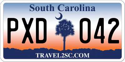 SC license plate PXD042