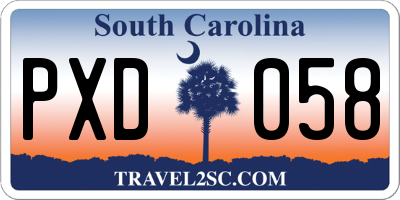 SC license plate PXD058