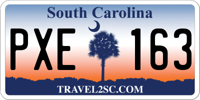 SC license plate PXE163