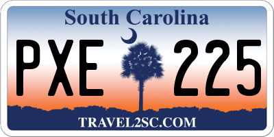 SC license plate PXE225