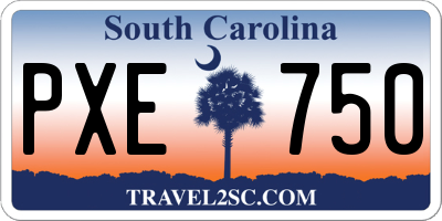 SC license plate PXE750