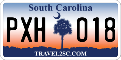 SC license plate PXH018