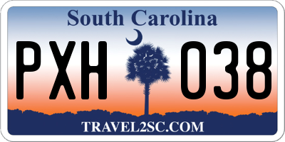 SC license plate PXH038