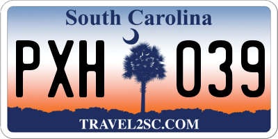 SC license plate PXH039