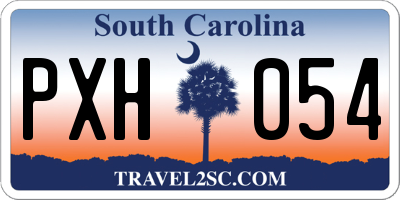SC license plate PXH054