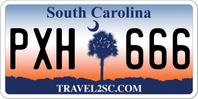 SC license plate PXH666