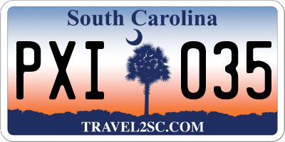 SC license plate PXI035