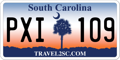 SC license plate PXI109