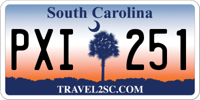 SC license plate PXI251