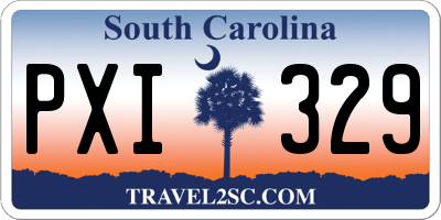 SC license plate PXI329